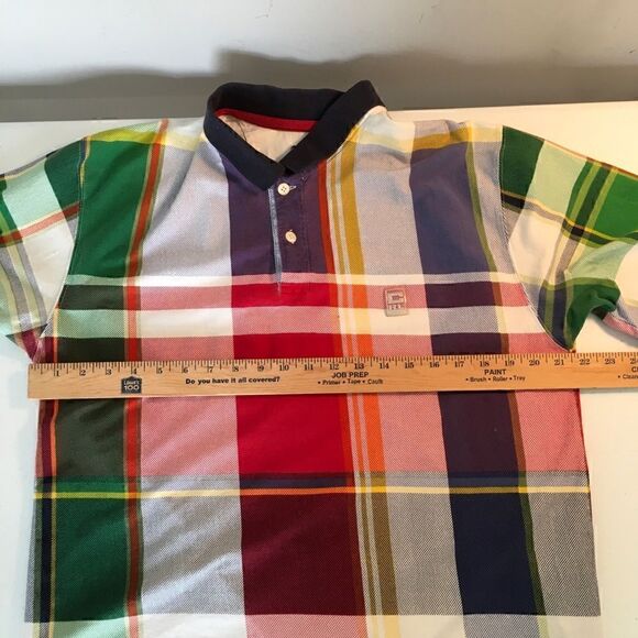 Chaps Ralph Lauren Men’s Multicolor Plaid Polo Shirt - Size L - Picture 9 of 11